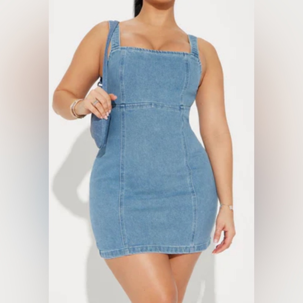 Fashion Nova Tara Denim Mini Dress